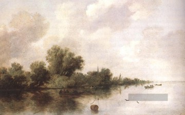  Fluss Kunst - Fluss Scene1 Landschaft Salomon van Ruysdael